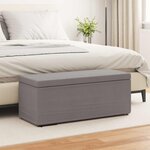 vidaXL Tabouret Taupe 101 x 41 x 40 cm Tissu et bois stratifié