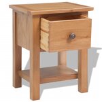 vidaXL Table de chevet 36 x 30 x 47 cm Bois de chêne massif