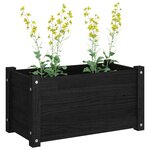 vidaXL Jardinière Noir 60x31x31 cm Bois de pin massif