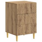 vidaXL Table de chevet Chêne artisanal 43 x 39 5 x 66 5 cm