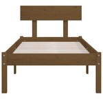 vidaXL Cadre de lit Marron miel Bois de pin massif 90x190 cm Simple