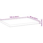vidaXL Dessus de meuble de salle de bain non traité bois d'acacia