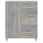 vidaXL Buffet haut Sonoma gris 69 5x34x180 cm Bois d'ingénierie
