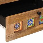 vidaXL Cabinet de chevet Naturel 50 x 33 x 62 cm Bois de mangue massif