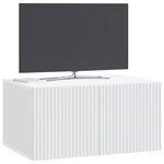 vidaXL Meuble TV mural Blanc 59 5 x 41 x 30 cm Bois d'ingénierie