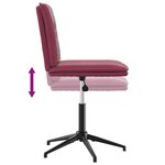 vidaXL Chaises à manger lot de 2 Rouge bordeaux Velours
