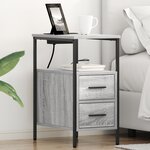 vidaXL Armoires de chevet 2 Pièces Sonoma gris 30 x 48 x 61 cm