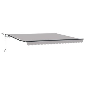vidaXL Tissu de auvent avec Gris clair 400 × 350 cm Polyester