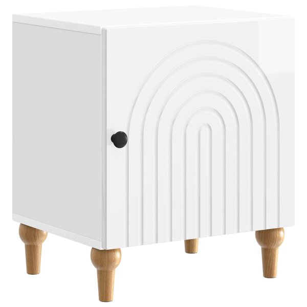 vidaXL Cabinet de chevet Blanc brillant 43 x 34 5 x 50 cm