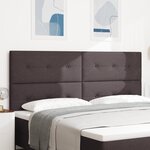 Cabeça de lit LED vidaXL Marron Foncé 100 cm Tissu