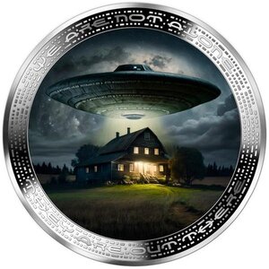 Pièce de monnaie en Argent 2000 Francs g 62.2 (2 oz) Millésime 2025 We Are Not Alone FARM AND UFO