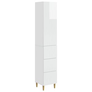 vidaXL Ensemble de Meubles 2 Pièces Blanc brillant 33 x 34 5 x 90 cm
