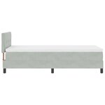 Lit Box Spring vidaXL avec Matelas Gris clair Simple Velours
