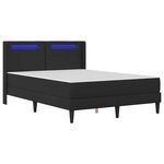 vidaXL Cadre de lit avec matelas Noir 140 x 190 cm Simili cuir