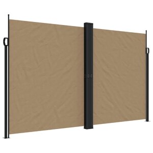 vidaXL Auvent latéral rétractable taupe 200x600 cm