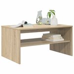vidaXL Table basse Chêne Sonoma 80 x 50 x 40 cm Bois d'ingénierie