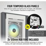 CORSAIR Boîtier PC iCUE 5000X RGB - Verre Trempé Moyen-Tour ATX - Blanc (CC-9011213-WW)