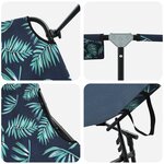 vidaXL Chauffe-soleils pliants 2 Pièces avec impression de feuilles 600D Tissu Oxford