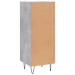 vidaXL Buffet Gris béton 34 5x34x90 cm Bois d'ingénierie