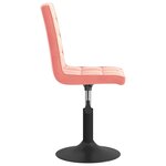vidaXL Chaises pivotantes à manger lot de 6 rose velours