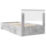 vidaXL Cadre de lit Gris béton 100 x 200 cm Bois d'ingénierie