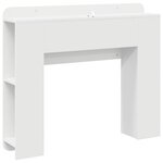 vidaXL Cabinet de Tête de Lit Blanc brillant Bois d'ingénierie