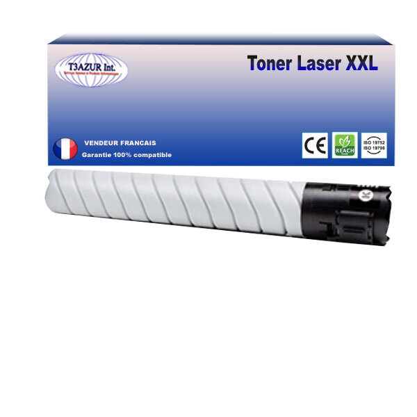 Toner compatible avec ricoh aficio mpc3504  mpc3504asp  mpc3504sp  noir - 29 500 pages - t3azur