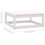 vidaXL Salon de jardin avec coussins 8 Pièces blanc bois de pin massif
