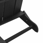 vidaXL Chaise Adirondack pliante Noir 74.5 x 80.5 x 90cm Plastique