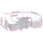 vidaXL Salon de jardin avec coussins 8 Pièces beige résine tressée