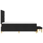 vidaXL Lit à ressorts avec matelas Noir 120 x 200 cm tissu