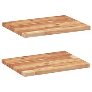 vidaXL Étagères flottantes 2 Pièces 60x30x2 cm acacia massif à l'huile
