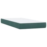 vidaXL Sommier à lattes de lit et matelas vert foncé 180x210cm velours