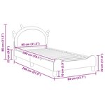 vidaXL Cadre de lit pour enfants avec tête de lit Rose 80 x 200 cm PU
