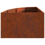 vidaXL Jardinière d'Angle Rouillé 60 x 60 x 35 cm
