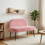 vidaXL Banc rembourré avec dossier Rose 110 x 60 x 76 cm Velours