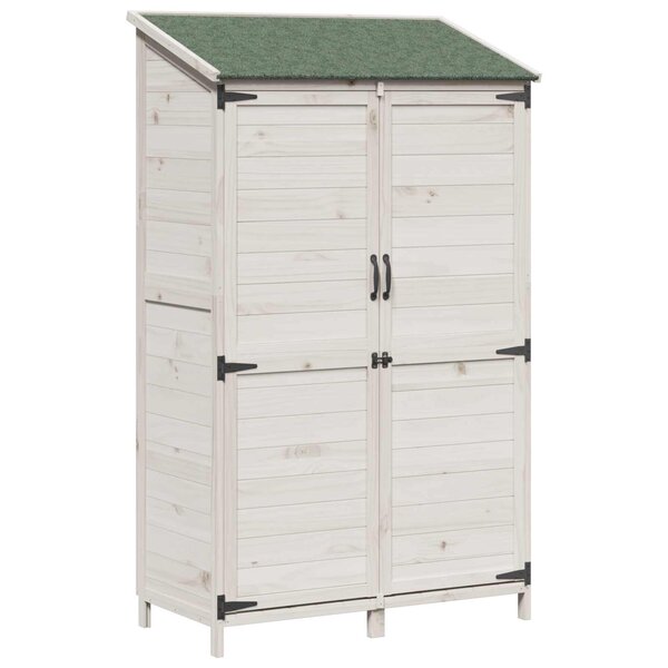 vidaXL Abri de jardin Blanc 106 5 x 56 x 176 cm Bois de Sapin Massif