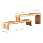 Vidaxl meubles tv 2 pièces bois d'acacia massif