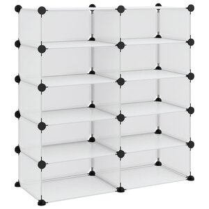 vidaXL Étagère à chaussures Transparent 84x32x88 5 cm PP