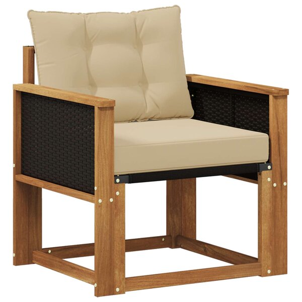 vidaXL Sofa de milieu extérieur Bois d'Acacia Massif Naturel