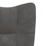 vidaXL Chaise de relaxation Gris foncé Velours