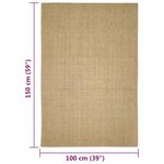 vidaXL Tapis en sisal pour griffoir 100x150 cm