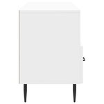 vidaXL Meuble TV Blanc brillant 102 x 34 5 x 50 cm Bois d'ingénierie