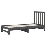 vidaXL Lit coulissant sans matelas gris 2x(90x200) cm