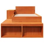 vidaXL Cadre de lit sans matelas cire marron 90x190 cm bois pin massif
