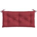 vidaXL Coussin de banc de jardin rouge bordeaux 100x50x7 cm