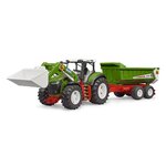 Bruder 03452 - Roadmax tracteur avec chargeur avant et remorque basculante