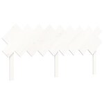 vidaXL Cadre de lit avec tête de lit blanc Super King Size bois massif