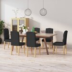 vidaXL Chaises à manger lot de 6 noir tissu