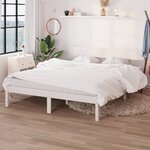 vidaXL Cadre de lit Blanc Bois de pin massif 160x200 cm